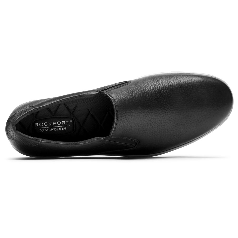 Rockport Joggesko Herre Svart - Total Motion Lite Slip-On - YBVL49763